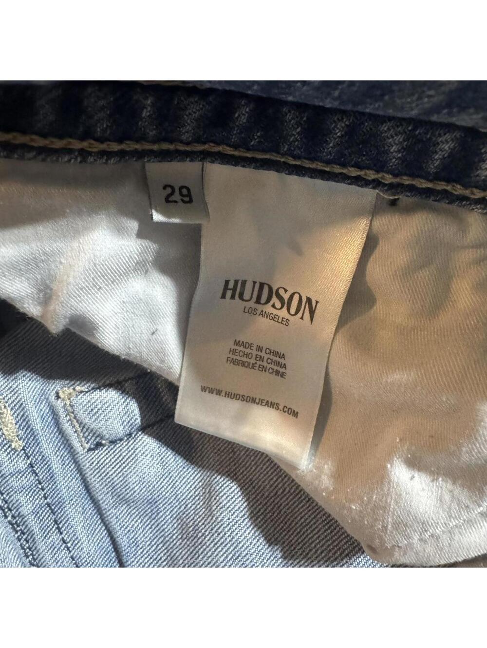 Hudson Rolled Cuff Denim Mini Shorts, Size 29 - Picture 3 of 3